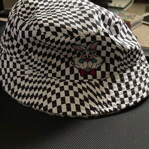 Disney Black and White Checkerboard Bucket Hat